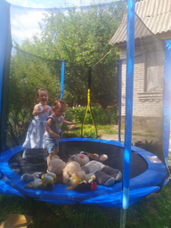 Батут з сіткою EnergyFIT GB10102-8FT 244 см фото від покупців 1