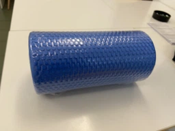 Масажний ролик EasyFit Foam Roller 30 см синій (легкий та м'який валик для МФР та йоги, масажер для спини, ніг, рук, шиї)