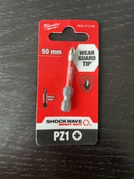 Бита для шуруповерта Shockwave Impact Duty Milwaukee PZ1 x 50 мм 1шт (4932471566)