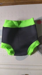 Плавки - подгузники для купания BabyKo чорні з салатовим неопренові р.M