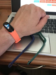 Комплект ремінців MRK для Xiaomi Mi Band 5/6/7 Pop Retro три ремінці + металева кнопка (mrk7436)
