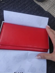 Жіночий шкіряний гаманець Betlewski із захистом RFID 18 х 10 х 3,5 см (BPD-DZ-17) червоний фото от покупателей 1