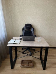 Письменный стол Ferrum-decor Драйв 750x1400x600 Черный металл ДСП Дуб Сан-Марино 16 мм (DRA044)