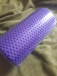 Масажний ролик EasyFit Foam Roller 30 см синій (легкий та м'який валик для МФР та йоги, масажер для спини, ніг, рук, шиї)