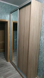Шкаф-купе двухдверный Roko 120х242х45 см ДСП + Зеркало Дуб Молочный (20200025144)