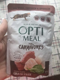 Влажный корм для кошек Оптимил из кроликов в белом соусе OPTIMEAL rabbit in white sauce 85 гр 12шт. фото от покупателей 12