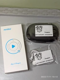 MP3 плеер Mrobo A7 Bluetooth Hi-Fi 16Gb с внешним динамиком и клипсой фото от покупателей 3
