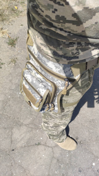 Тактична армійська сумка на стегнах 27х30х8 см Оливковий фото від покупців 2
