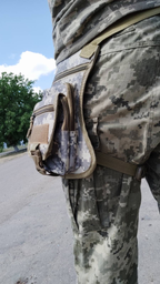 Тактична армійська сумка на стегнах 27х30х8 см Оливковий фото від покупців 1