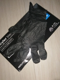 Перчатки нитриловые Nitrylex® Black нестерильные неопудренные черные XS (6736080) фото от покупателей 5