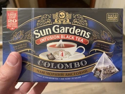 Чай чорний Sun Gardens і зелений Colombo 20 пакетиків-пірамідок по 2.5 г 50 г (4820082707446) фото від покупців 1