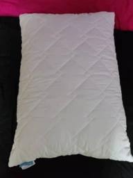 Подушка для сна Sleepingg Антиаллергенное волокно 50х70 Белая стеганый чехол (4820227283200) фото от покупателей 9
