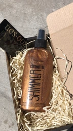 Кокосова олія Top Beauty для засмаги з шимером Shimmer Coconut Oil Gold 100 мл фото від покупців 8