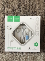 Навушники HOCO built-in microphone M1 Max 1.2м Lightning white фото від покупців 1