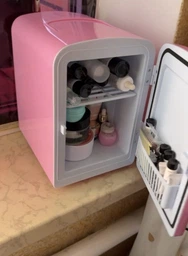 Холодильник для косметики B.FRIDGE з ретро ручкою 4 літри рожевий