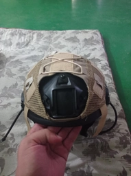 Чохол на шолом/кавер KOMBAT UK Tactical Fast Helmet COVER Uni зелений хакі (kb-tfhc-dpm) фото от покупателей 2
