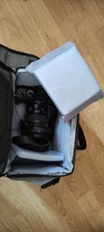 Фото сумка для Canon EOS Nikon Sony Olympus Кенон Никон Олімпус Соні універсальна протиударний колір сірий з чорним (IBF037SB) фото від покупців 3