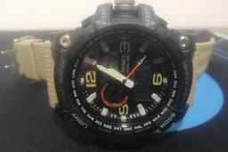 Тактичний військовий годинник Skmei Premium 56838 (Серія Military) Чорний із зеленим ременем хакі койот фото від покупців 2