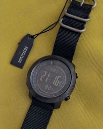 Чоловічий спортивний водостійкий тактичний з компасом годинник North Edge Apache 5BAR с компасом