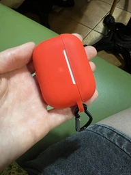 Силиконовый футляр с карабином для наушников AirPods Pro Черный фото от покупателей 1