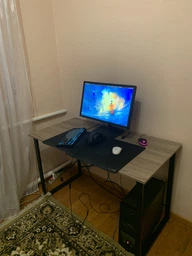 Компьютерный стол Ferrum-decor Дейв 75x140x60 черный ДСП Дуб Сан-Марино 16мм