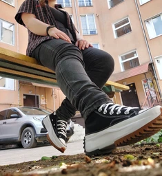 Женские кеды Converse Run Star Hike High Top Black Womens 166800C Размер 37 фото от покупателей 1