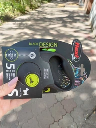 Поводок-рулетка Flexi Black Design S трос 5 м Розовый (4000498033319) фото от покупателей 2