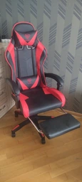 Геймерское кресло игровое с подставкой для ног Германия Черно-синий BS811 до 120кг фото от покупателей 10