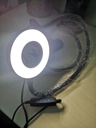 Набір блогера Настільна кільцева LED лампа 9 см LIVE STREAM з гнучким тримачем для смартфона Монопод для фото і відео фото від покупців 2