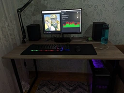 Компьютерный стол Ferrum-decor Майк 75x120x70 черный ДСП Дуб Сан-Марино 16мм фото от покупателей 2