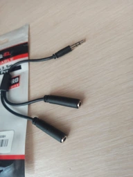 Кабель Real-El Audio Pro 3.5 мм M - 2x3.5 мм F 0.2 м Black (EL123500039) фото от покупателей 2