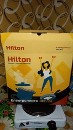 Електроплита Hilton HEC-102 регулювати працездатність плити можна за допомогою механічного перемикача. фото від покупців 1