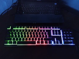 Компьютерная клавиатура + мышка KEYBOARD HK-6300 TZ 6944 проводная USB с подсветкой Черные