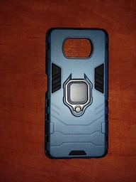 Чехол Iron Ring для Xiaomi Poco X3 / X3 Pro бампер противоударный с подставкой&nbsp;Dark-Blue фото от покупателей 3
