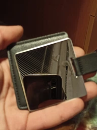 Дзеркало кишенькове з нержавіючої сталі Lienli mirror квадратне чорне 6*6 см (LL-5) фото від покупців 4