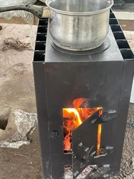 Печь буржуйка Metalzavod BP-100RV 4 мм с радиатором и варочной поверхностью 5 мм. фото от покупателей 12