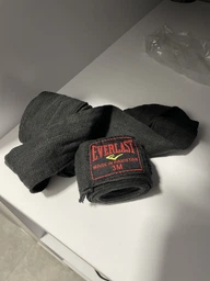 Бинты боксерские 3 м кумпур хлопок с эластаном Everlast черный (5465-3) фото от покупателей 1