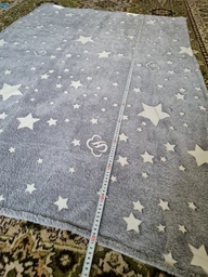 Плед "Звёзды, ракеты" Magic Blanket светящееся в темноте 150 x 180 см Плюшевый плед фото от покупателей 2