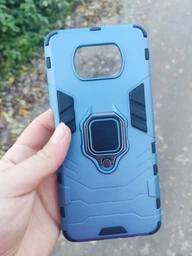 Чехол Iron Ring для Xiaomi Poco X3 / X3 Pro бампер противоударный с подставкой&nbsp;Dark-Blue фото от покупателей 1