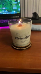 Ароматическая кокосовая свеча в стекле с деревянным фитилём SENTIMELT Baked Milk 200 г (SM010BML) фото от покупателей 5