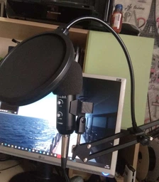 Студійний мікрофон конденсаторний Music DJ M-800U зі стійким та вітрозахистом. Чорний із золотим (1638064ЕТ) фото від покупців 10