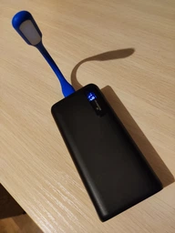 Портативна USB лампа підсвітка для ноутбука Led Plastic Light Blue фото от покупателей 3
