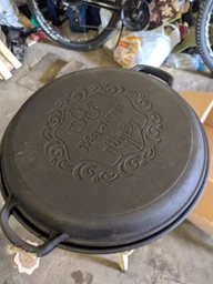 Казан Maysternya 12 л, Ø 40см чавунний WOK з кришкою-сковородою. Вага 12кг (V12CP) фото від покупців 1