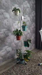 Підставка для квітів BeStand «ЄВА 150" з рухомими кошиками 150 см металік.