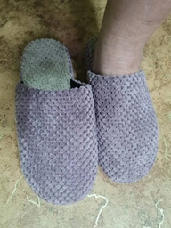 Женские домашние тапочки утепленные меховые с закрытым носком FX shoes с анатомической подошвой 7001 37 24 см Бордовые (2820000016454) фото от покупателей 5