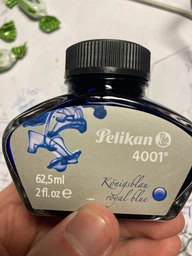 Чернила Pelikan 4001 Royal Blue в стеклянном флаконе 62.5 мл Синие (329136) фото от покупателей 5