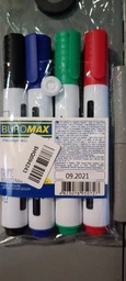 Набор маркеров Buromax для сухостираемых досок 2-4 мм 4 шт (BM.8800-94) фото от покупателей 1