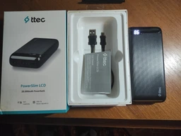 УМБ Ttec PowerSlim Pro LCD 20000 mAh 20W PD Black (2BB186S)
