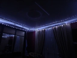 Гибкая медная гирлянда на батарейках РОСА капля 50LED DL 5м синяя 1000-RV-104B фото от покупателей 9