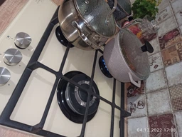Варочная поверхность газовая Luxor RG 455 Rustik Champagne SS + круглая подставка WOG в подарок бежевый, шампань, слоновая кость фото от покупателей 2